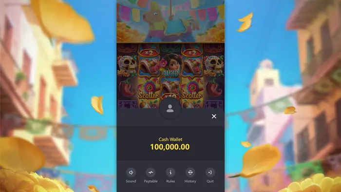 Gold Framed Symbols and multipliers in Pinata Wins.